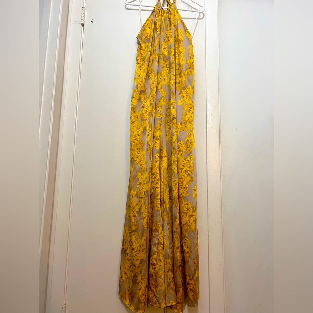 Yellow Floral Maxi jumpsuit
